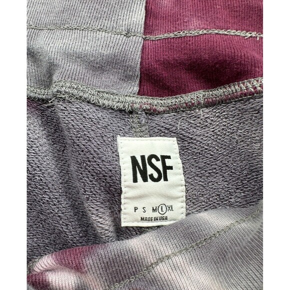 NSF Two Piece Lounge Set L Lissette Hoodie Sayde Jogger Wilde Magenta Dye Purple - Picture 15 of 16